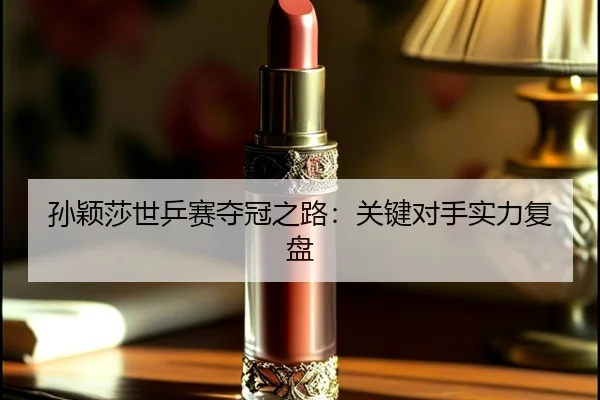 孙颖莎世乒赛夺冠之路:关键对手实力复盘